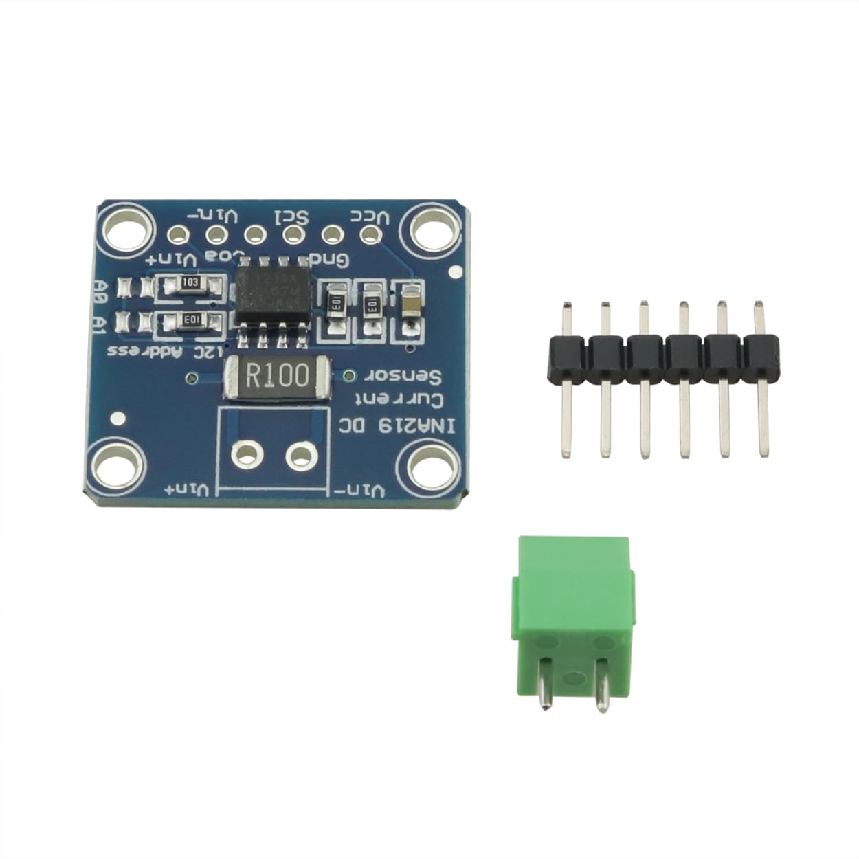 Ruiwaer Blue INA219 I2C Bi Directional DC Current Power Supply Sensor Breakout Module
