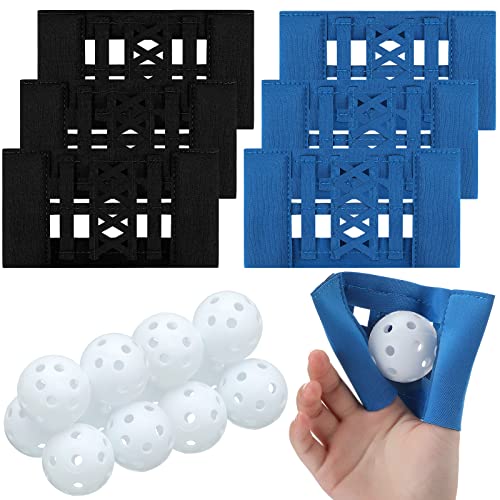 18 Pcs Baseball Training Glove Set Including 6 Pcs Training Glove For Baseball Softball And 12 Pcs Mini Balls Catcher Aids For Field Drills Hand Eye Coordination Teaching Proper Placement #TOP29