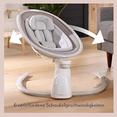 Graco Sway 'n Grow 3-in-1 Electric Baby Swing and Armchair from Birth to 4 Years (18 kg) Soft and Quiet 3-Way Adjustable Seat Heather