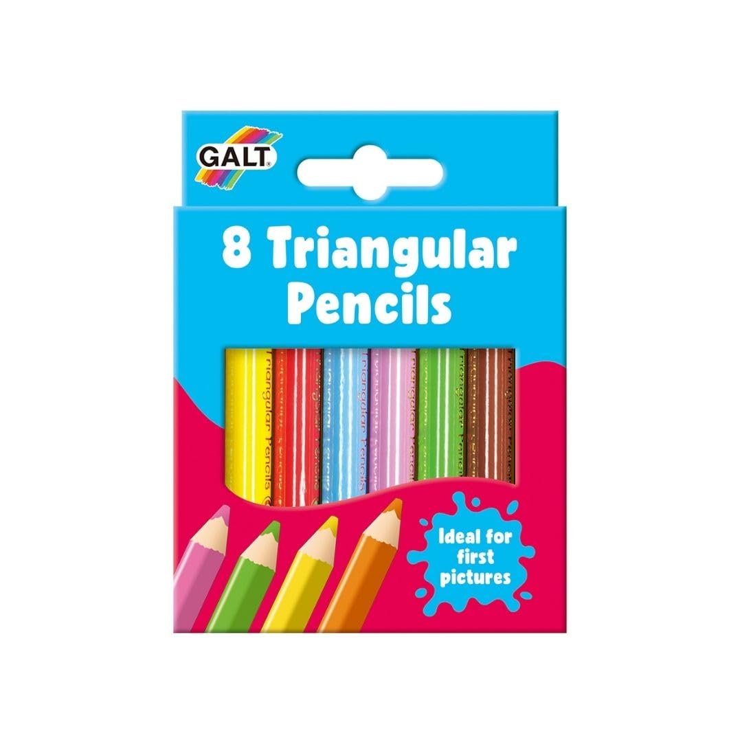 Galt Toys, 8 Triangular Pencils, Triangular Pencils For Children, Ages 3 Years Plus