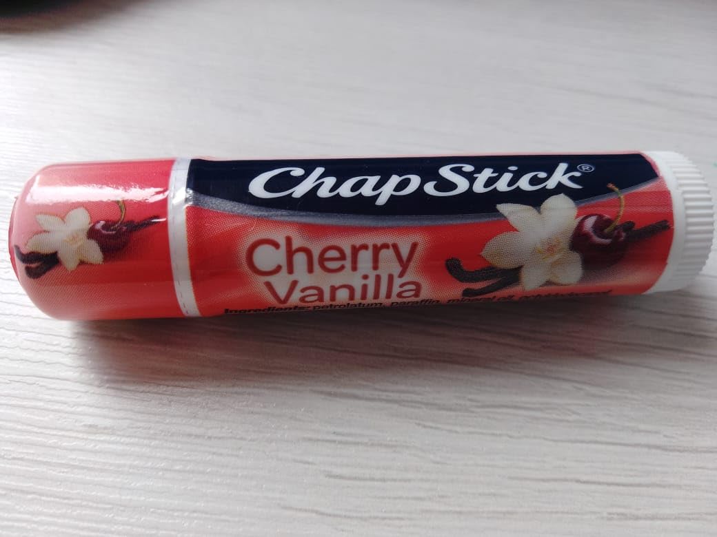 ChapStick Lip Balm, Cherry Vanilla – Fruity Sweet & Creamy Moisturizer for Dry Lips, 0.15 Oz