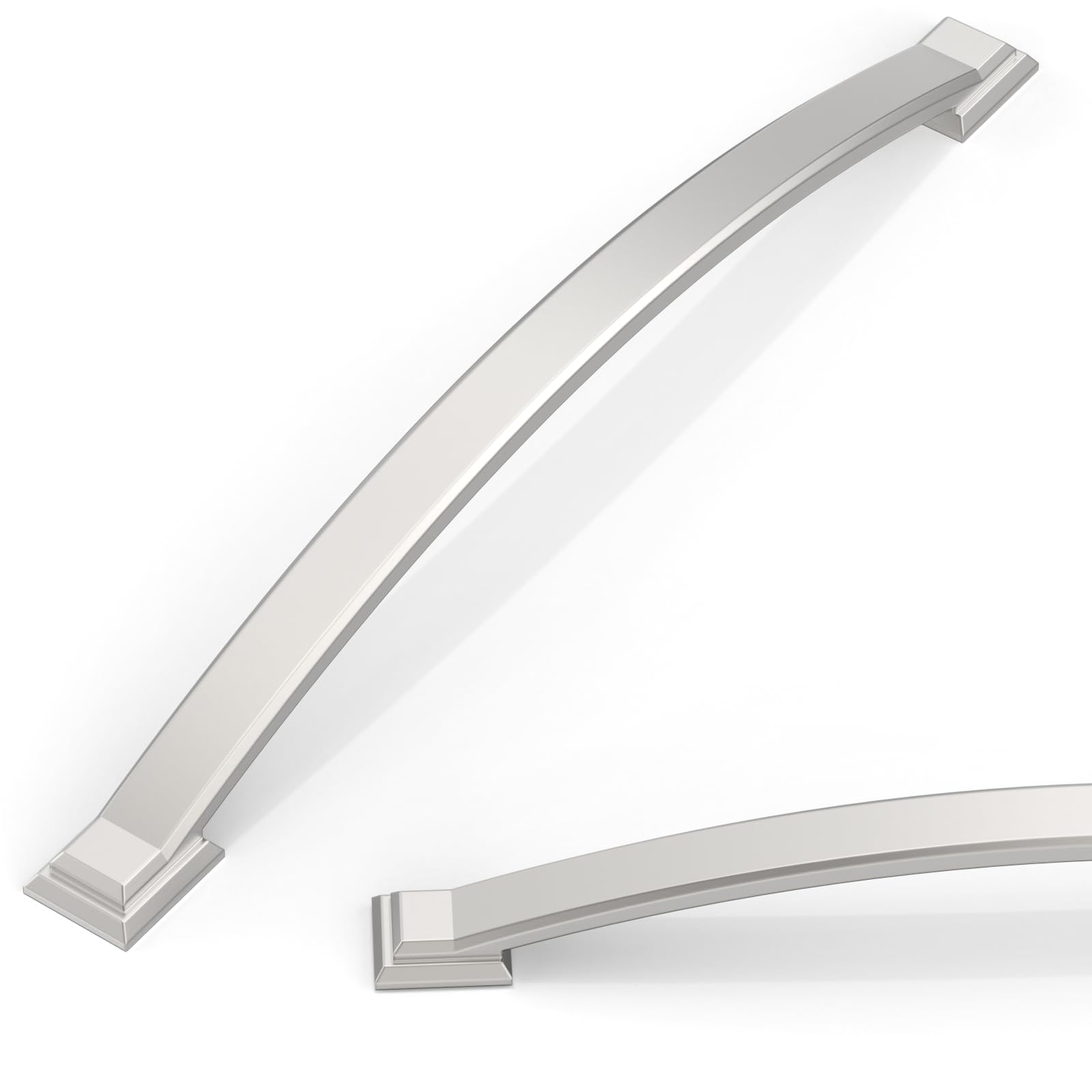 Talentedeco 10 Pack Brushed Satin Nickel Cabinet Pulls 7.5 Inch(192mm) Kitchen Cabinet Handles Vintage Retro Cabinet Hardware for Drawer Pulls
