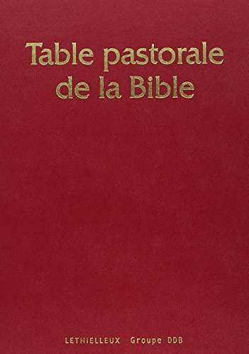 Table Pastorale de la Bible