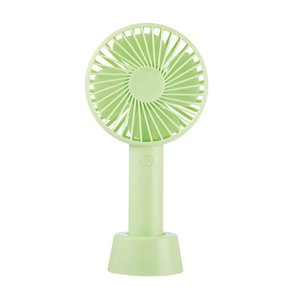 Life QMini Handled Personal Fans Candy Color Summer Cool Sports School Office Use For Girls Young Ladies (Green)
