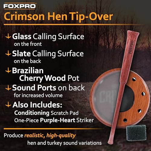 FOXPRO-Crimson-Hen-Tip-Over-Turkey-Pot-Call