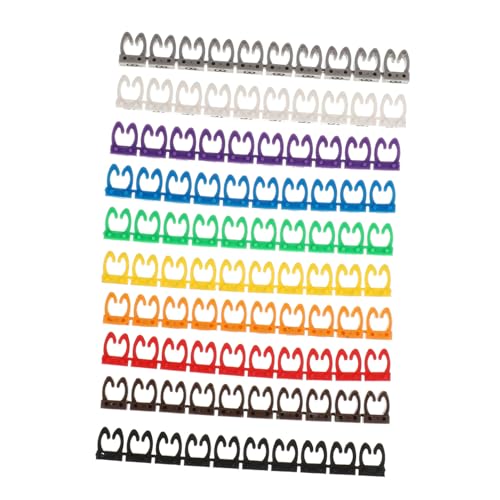 Kisangel 100 piezas Etiquetas para Cables Multicolores Números Identificadores Resistentes la Humedad para Marcaje y Organización de Cables Eléctricos y USB el Hogar y Oficina