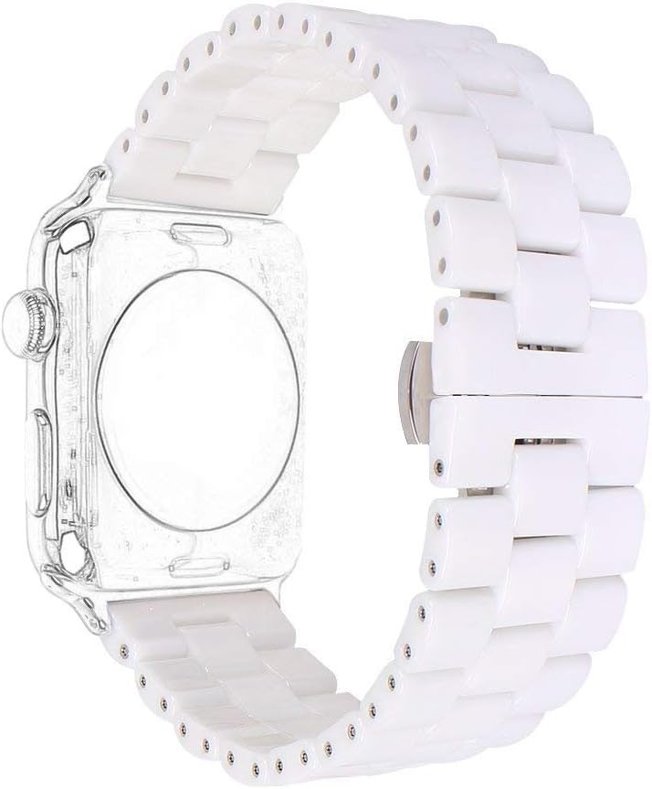 Ceramic Band Strap Fashionable Smartwatch Wristband Bracelet Compatible with Apple Watch 11 10 9 8 7 6 5 4 3 2 1 SE Ultra