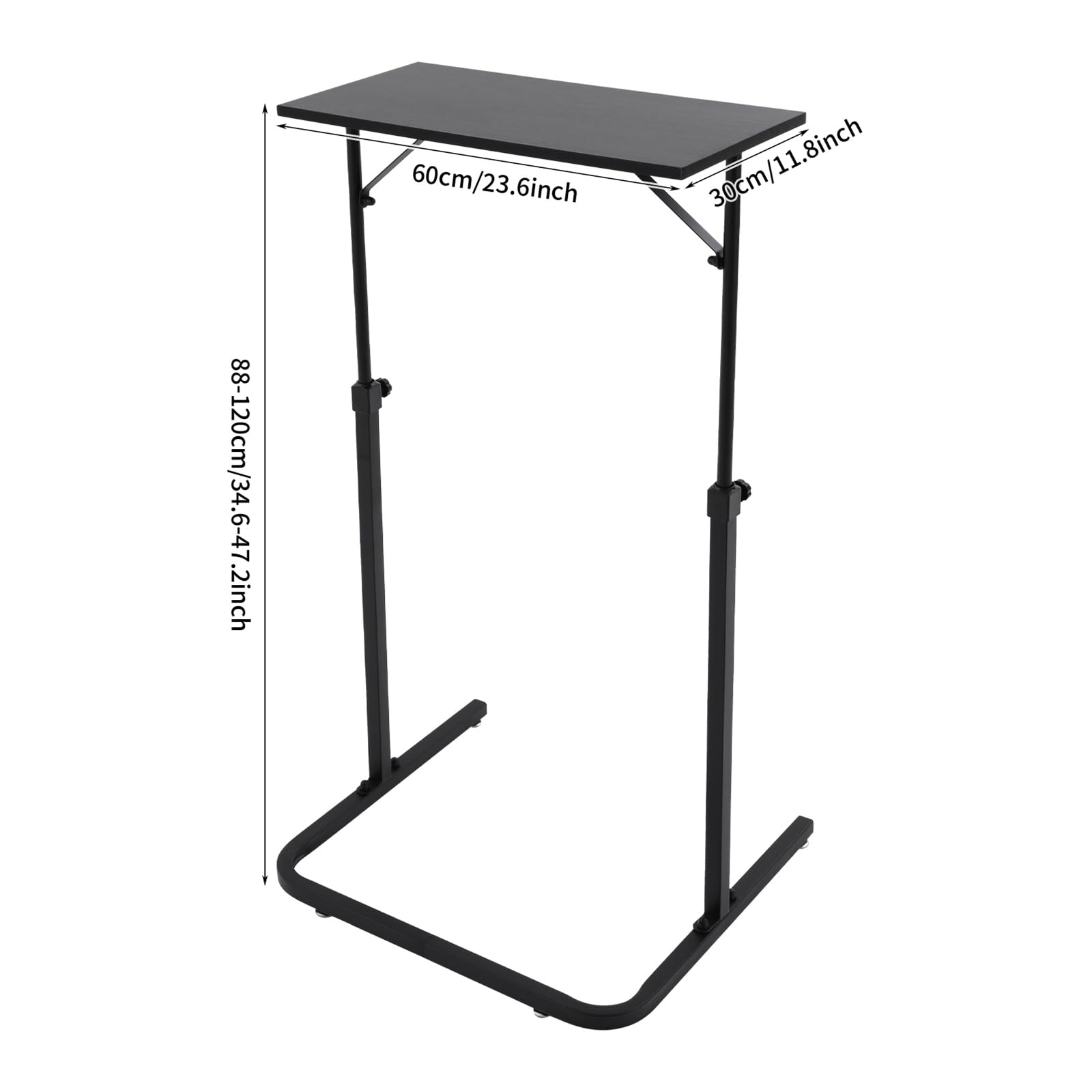 Scrivania da bicicletta per cyclette, regolabile in altezza, per allenamento e fitness, tavolo da ufficio, per appartamenti, uffici, palestre, colore nero