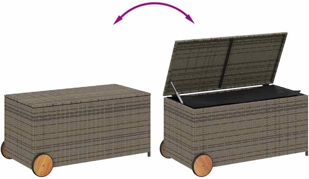 Storage box lid opening and closing mechanism