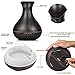 Essential Oil Diffuser with Remote Control Aromatherapy Diffuser 400mL Cool Mist Aroma Diffuser with Waterless Auto Shut-Off Lights for Bedroom Living Room Spa Baby (Dark Wood)
