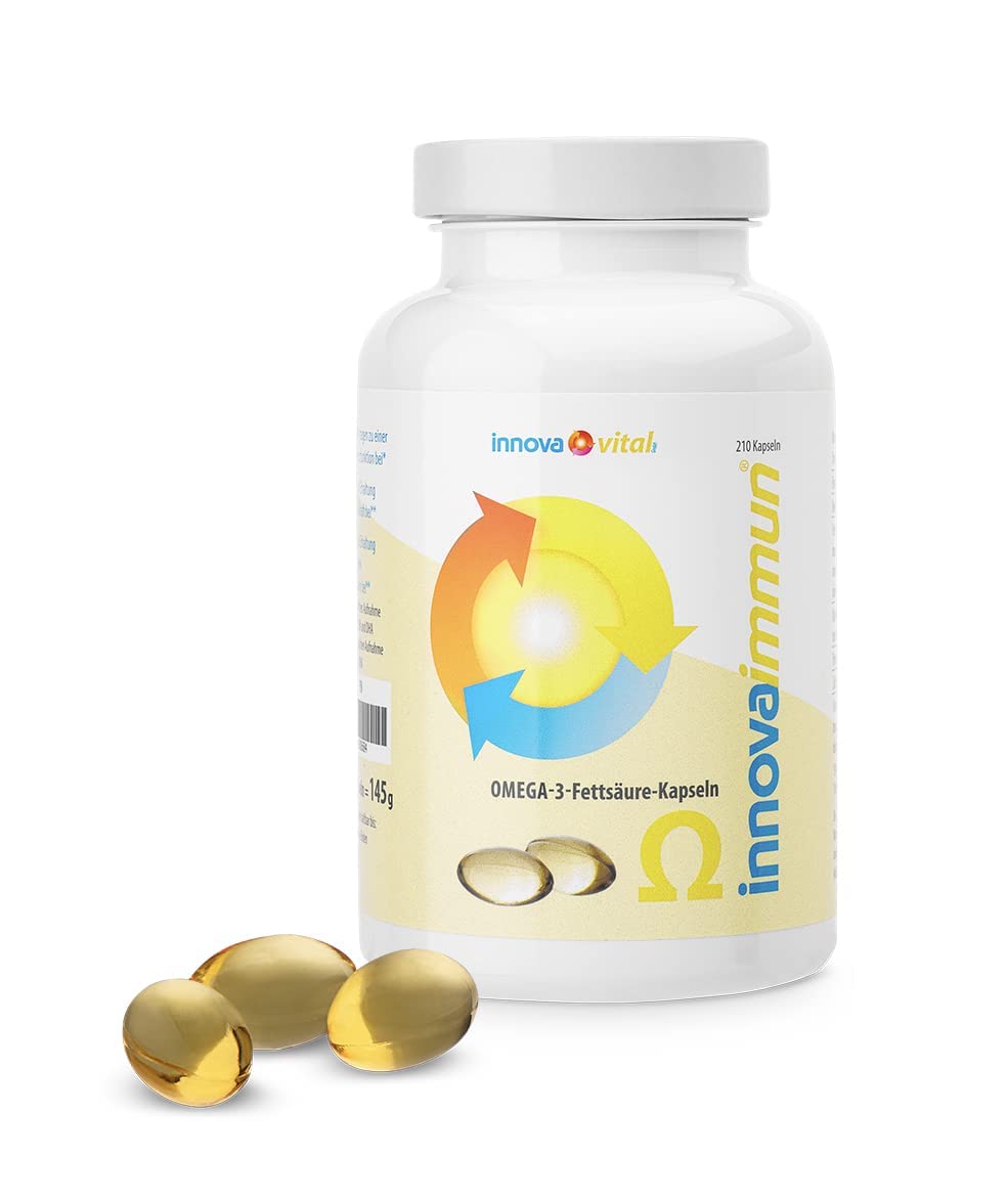 innova immun® Omega 3 Fischölkapseln | entwickelt von der medizinischen Enzymforschungsgesellschaft | Ohne Fischgeschmack und Fischgeruch