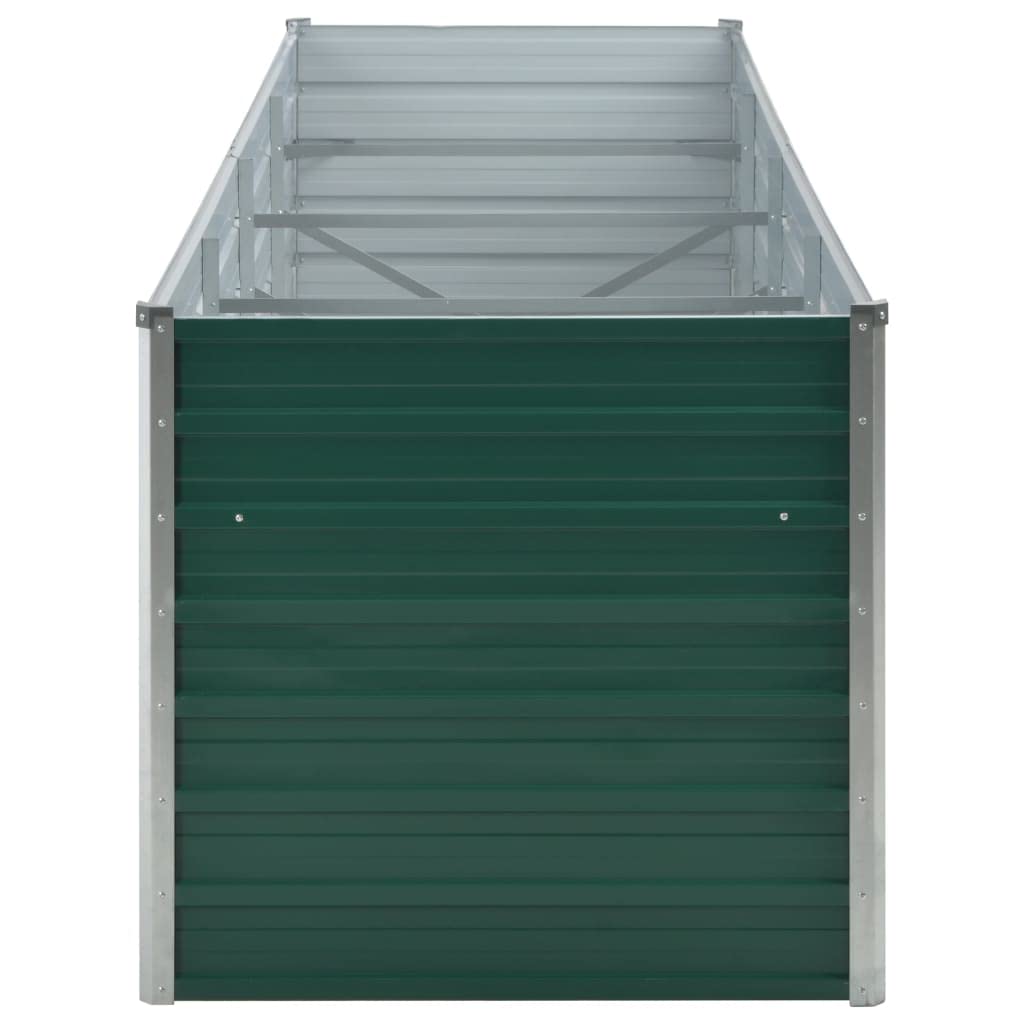 vidaXL Hochbeet Verzinkter Stahl 320x80x77 cm Grün Gartenbeet Pflanzbeet