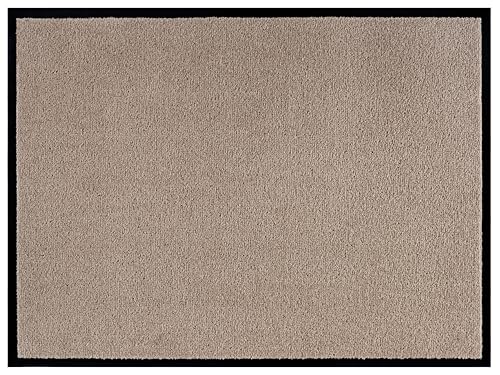 Hanse Home Washable Indoor and Outdoor Doormat Plain Door Mat Dirt Trapper Mat Dirt Trapper Mat Entrance Rug Non-Slip Sizes 40 x 60 cm Beige - Image 3