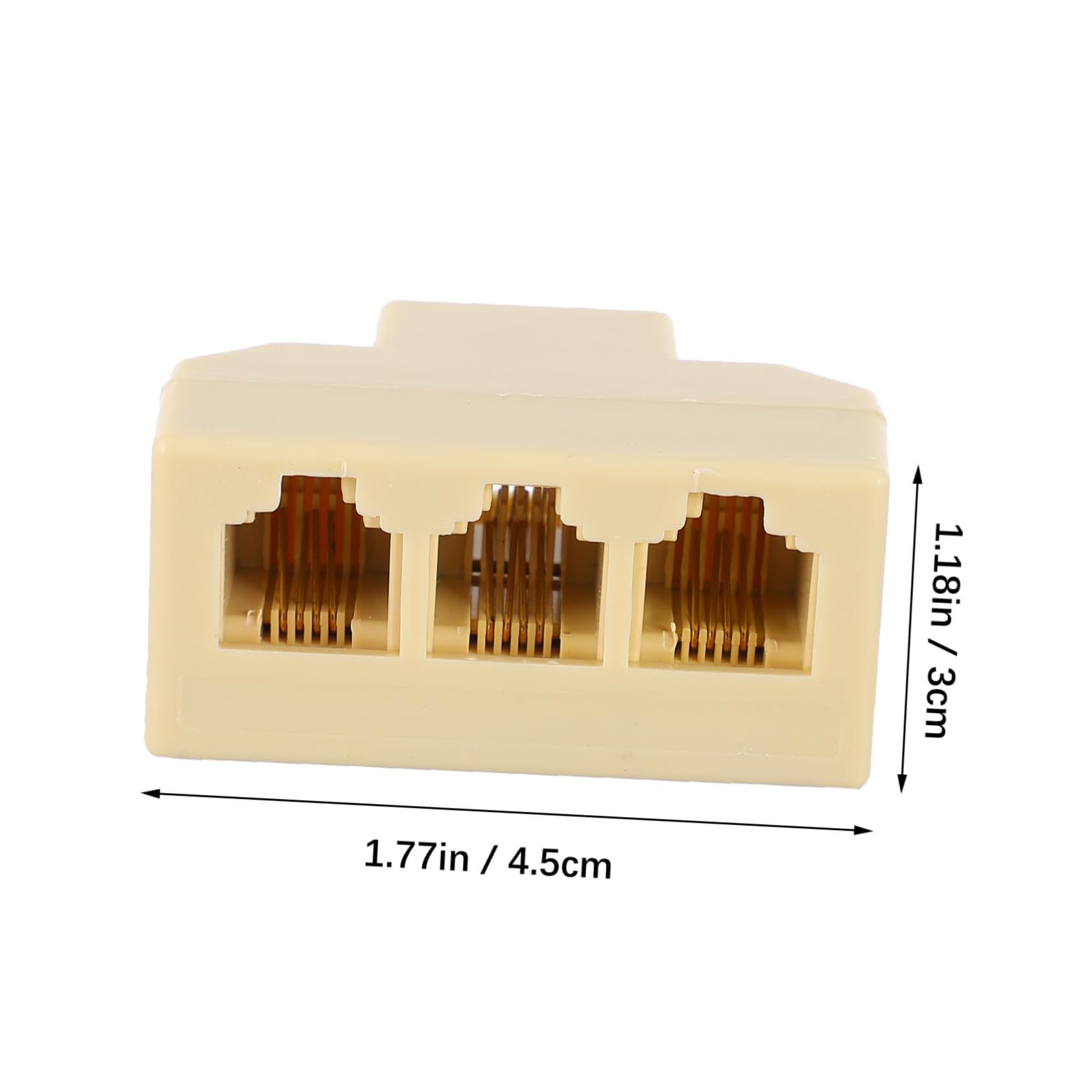 LALAFINA 2pcs Telephone Splitter Adapter Way Wall Separator for Landline Phones Compact and Lightweight Design Easy Installation for Use