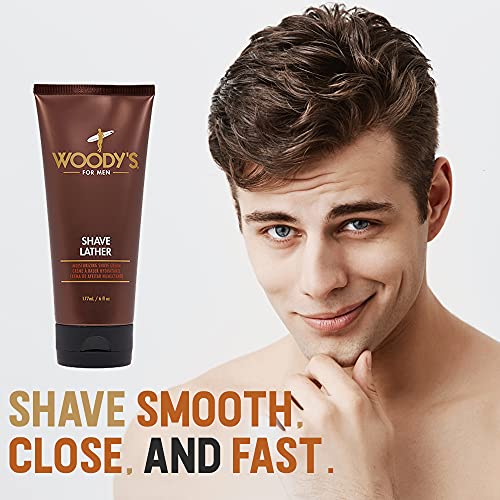 Woody's Shave Lather for Men, Rich and Creamy Shaving Foam, 6 Fl Oz - Image 4