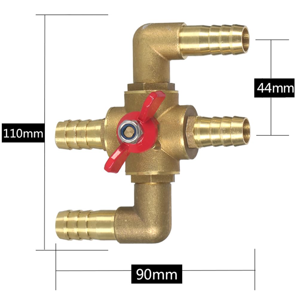 All Solid Brass 3/4" Body Automobile Integrated 4-Way Heating Water - View #3