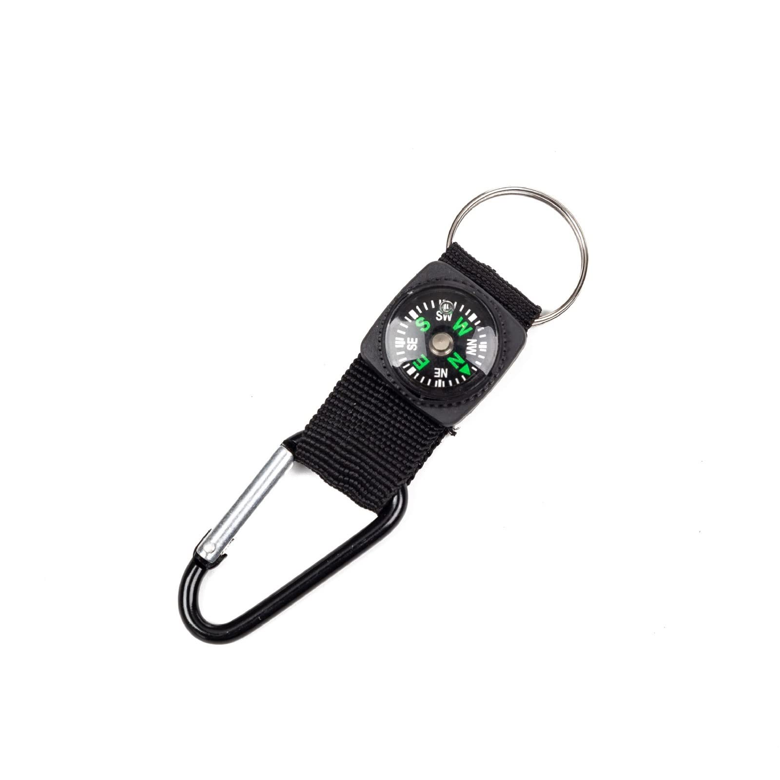 JINGYAN Kompasy D-type Webbing Carabiner Outdoor Quick-Wiszący z Kompasem Oil Ring, Słoneczny Bank Szybka klamra pierścieniem