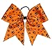 Paw Print Hair Bow | Paw Mascot Cheer Bow (Orange, Black)