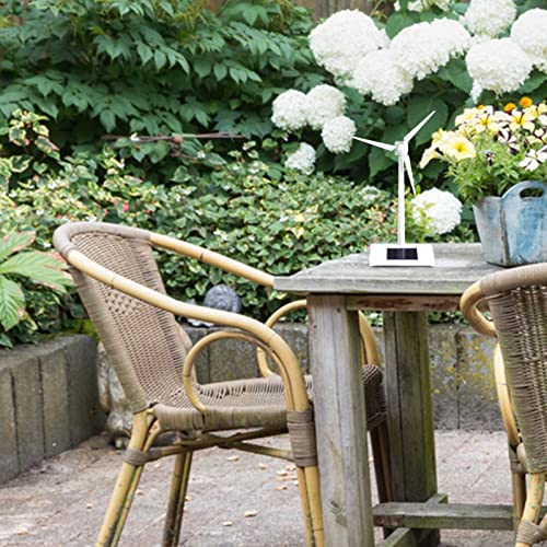 Nikou Mini Solarenergie Windmühle Modell, Miniatur Solarenergie Desktop Windkraftanlage Spielzeug, Solarbetriebene Bildung Wissenschaftliches Lehrmittel für Kinder, Desktop Decor