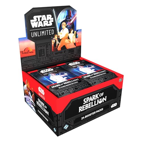 Star Wars: Unlimited TCG Spark of Rebellion Booster Display (24 Sobres de ampliación) – Juego de Cartas coleccionables en Inglés