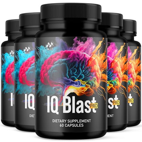 (5 Pack) IQ Blast Pro Capsules, IQ Blast Pro Official Capsules with All Natural Ingredients, IQBlast Advanced Brain Formula Multivitamin Health & Wellness Pills, Max Strength Supplement (300 Count)