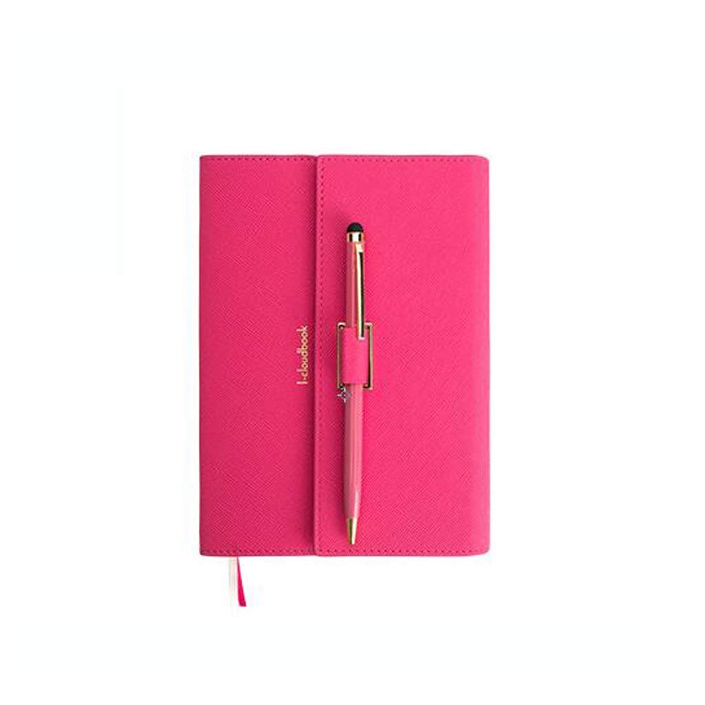 Journal carnet Journal Premium Papier épais en Similicuir en Simili Cuir avec Stylo-Notes Mignon et Portable Notepad Journal Exquis Affaires de Bureau d'école (Color : Red)