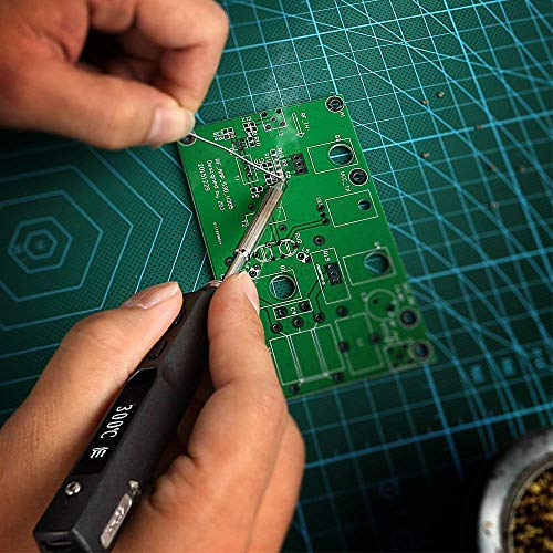 SainSmart ToolPAC PRO32 Mini Smart Soldering Iron Tool Set Auto Sleep Mode and Fast Heating Intelligent Welding Tool with STM32 Chip with 2 Solder Tips, with 19V/2.1A Power Supply