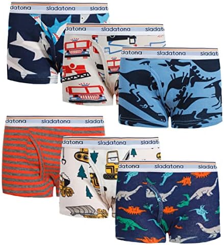 Boys Boxer Briefs Shorts Cotton Dinosaur Shark Baby Toddler Underwear for Kids Boy 6 Pack 2t Mixed Colour