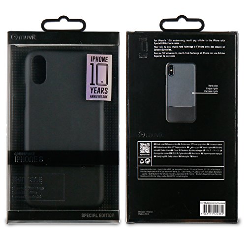 Muvit Skin Dual Case in PU Special Edition for Apple iPhone 8 - Black - Image 3