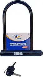 Trava Antifurto para Bicicleta e Moto, Cadeado em U 19,5x24,5 cm, Rígido, com Chave