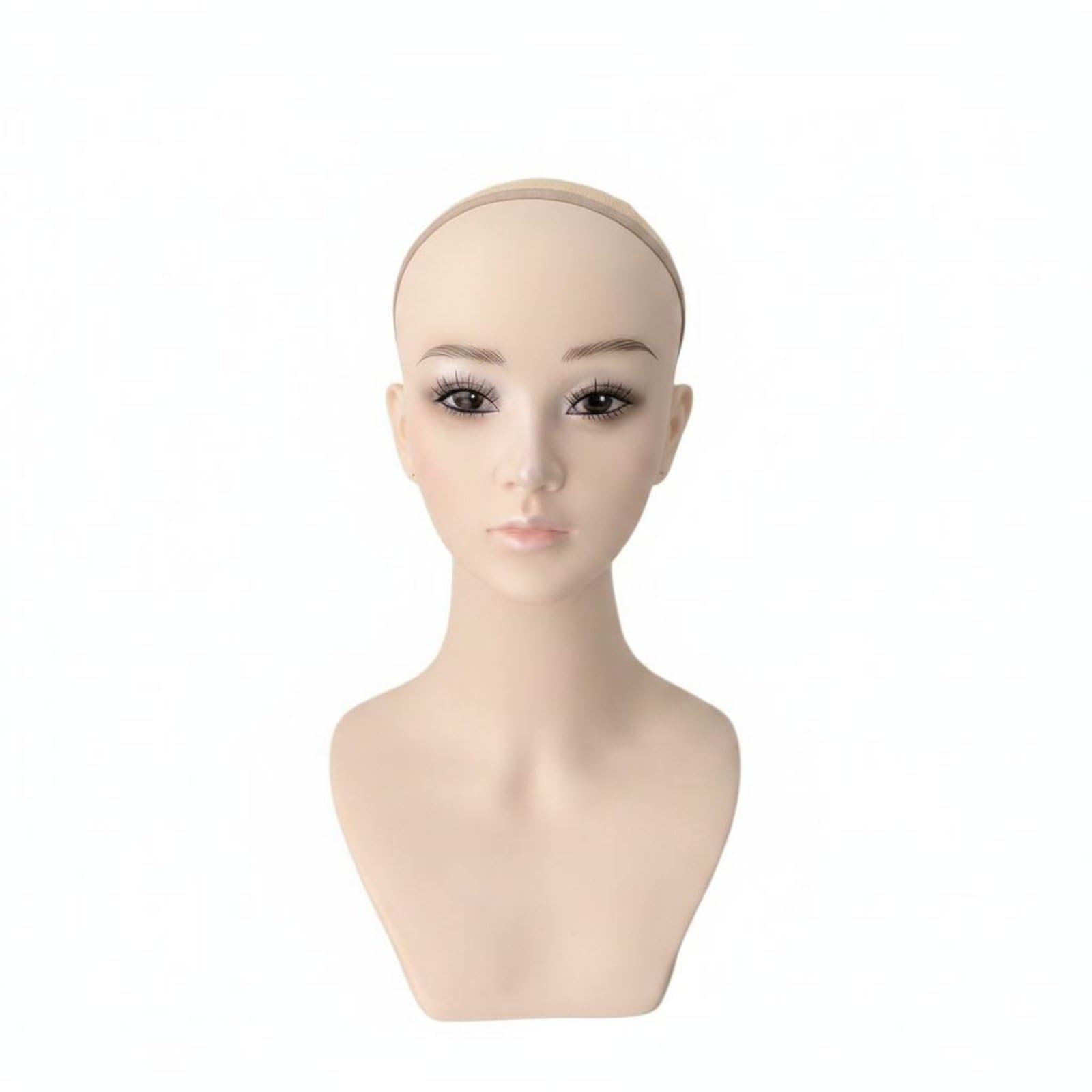 Cosplay Perücke Kopf PVC Modellkopf mit Filigranen Gesichtszügen Sicheren Schultern Und Weicher Oberfläche für Fotoaufnahmen Stylistenstudios Hutläden
