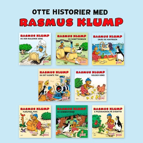Page de couverture de Otte historier med Rasmus Klump