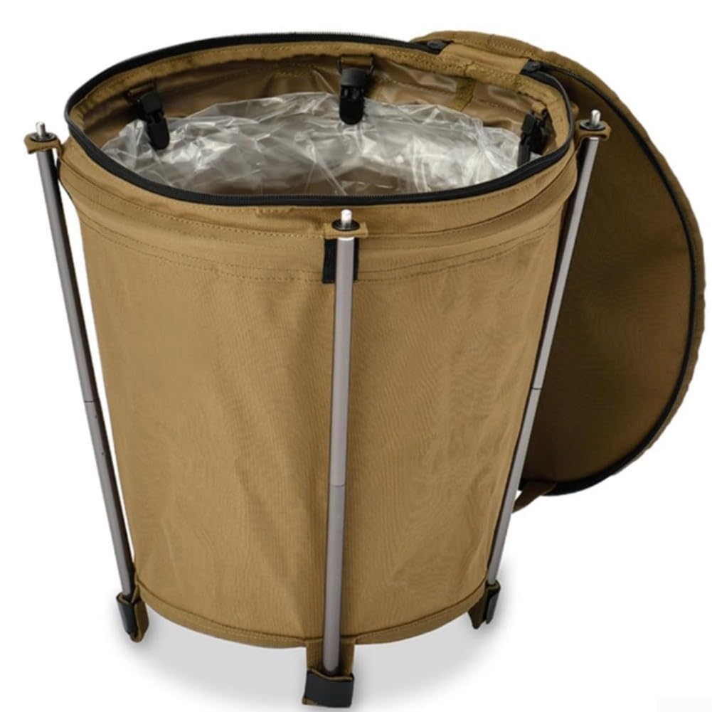 Leichter zusammenklappbarer Camping-Mülleimer, 20 Liter Fassungsvermögen, mit Oxford-Material für Picknick- und Grillabfallsammlung