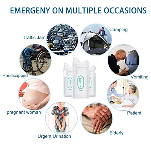 CWED 4 pezzi Sacchetti di urina monouso,sacchetti