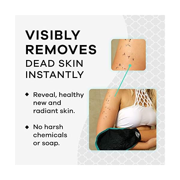 Dermasuri-Deep-Exfoliating-Mitt-Body-Scrub-for-Soft-Skin-Skin-Cleanser-Part-of-the-Best-Body-Care-Kit-for-Women-Men-Dead-Skin-Remover-for-Body-Exfoliator-Tool Dermasuri Deep Exfoliating Glove - Exfoliating Mitt Body Scrubber - Korean Skin Scrubber Exfoliator & Dead Skin Remover - Keratosis Pilaris Scrub - Spray Tan Remover - Shower Skincare (1 Pack)
