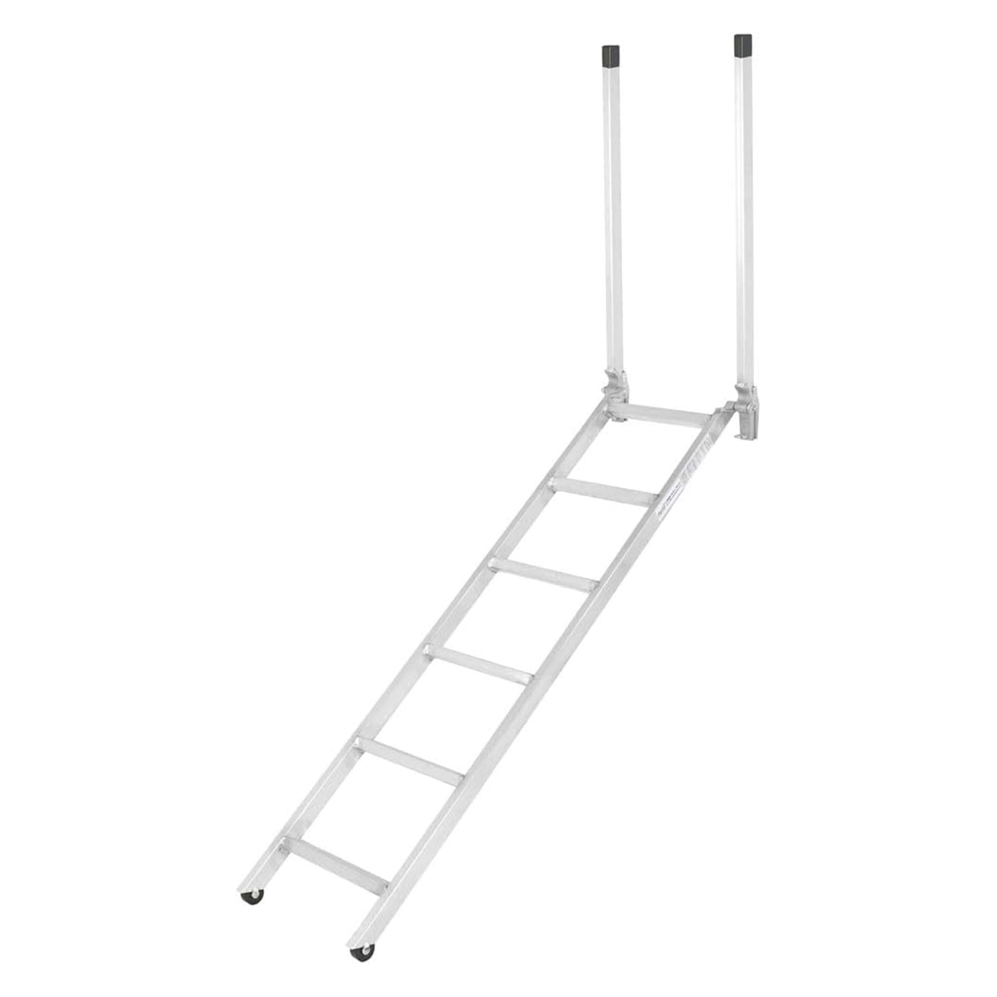 72" Aluminum Transport Truck Step Deck Ladder for 54" to 66" Trailer Bed