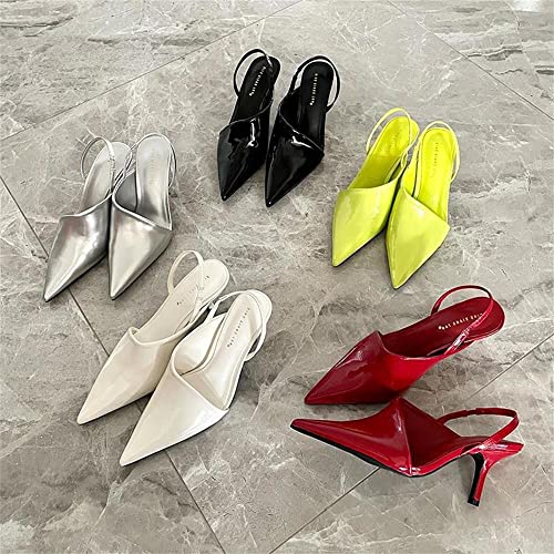 keleimusi Asymmetric Slingback Court Heels for Women Pointed Toe Heeled Stiletto Dress Shoes4