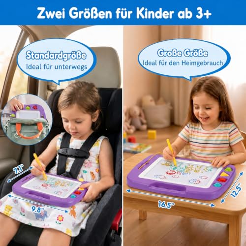 SGILE Magnettafel Kinder, Maltafel Zaubertafel Spielzeug, Groß 42 x 32 cm – Ansicht 4