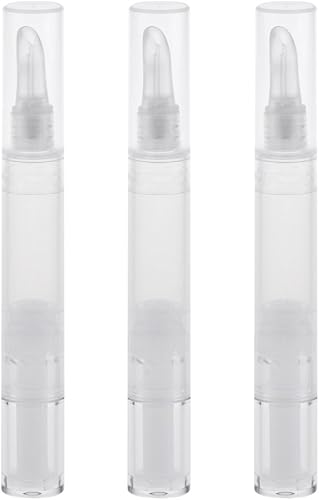 Miniatura 3 de Lápiz de brillo de labios de maquillaje transparente, tubo de lápiz corrector vacío con cabezal de silicona, aplicadores de envases de aceite de