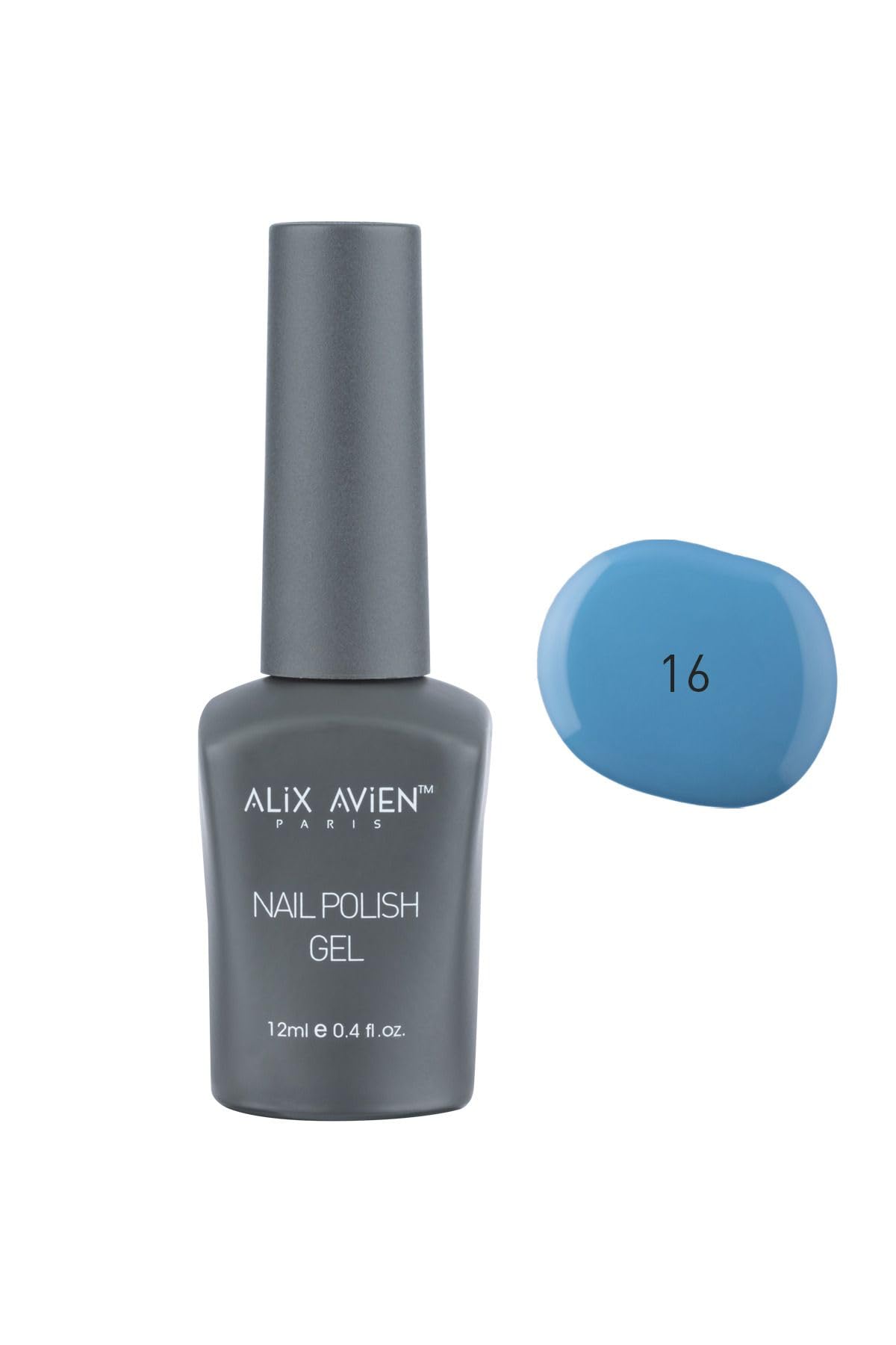 ALIX AVIEN Uv Kalıcı Bebak Mavi Jel Oje 16 - Gel Polish - 12 ml