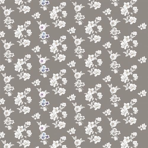 Image of Blue Strip Polycotton Fitted Bedsheet, King 72x78 (White Flower) | 300 TC | All-Round Elastic Grip | Soft, Breathable & Colourfast | Wrinkle Resistant | Machine Washable