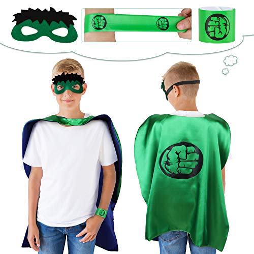 Kuaima Superhero Capes For Kids Boy Girl Halloween Cosplay Costume Party Double Side Cape Christmas Role Play Dress Up thumb #4