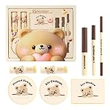 YAYAMIYA メイクアップセット、絶妙でカワイイ化粧品セット クリームベアー8点 口紅 マスカラ、アイライナー、コンシーラー メイクパレット 長持ち 初心者 人気 クリスマスプレゼント 新年 誕生日 お祝い日の贈り物