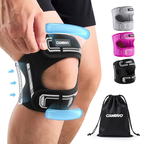CAMBIVO Patella Tendon Support Knee Brace for Women & Men, Adjustable Knee Strap with Gel Pad & Side...
