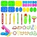 Yojoloin Outils de Pâte À Modeler Play doh Moules Kit pour Argile Pâte à Modeler 44 pièces Smart Dough Tools avec Extrudeuses 3D Outils de Pâte