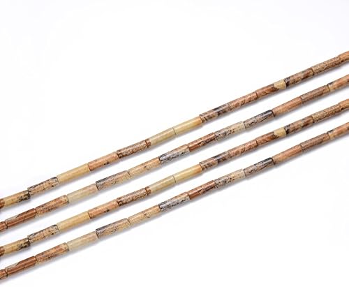 Miniatura 8 de Adabele - 2 hebras de piedras preciosas curativas de lapislázuli azul natural de 0.512 in x 0.157 in, tubo redondo, cuentas de piedra espaciadora de