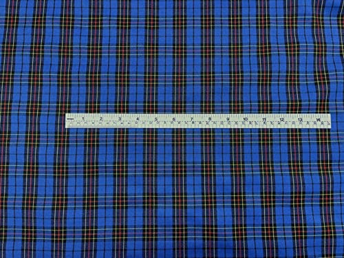 Premium 60-Inch Blue Plaid Scottish Tartan Cotton Fabric - Ideal for Clothing, Upholstery, and Home Decor Projects 3 Premium 60-Inch Blue Plaid Scottish Tartan Cotton Fabric - Ideal for Clothing, Upholstery, and Home Decor Projects - Image 2