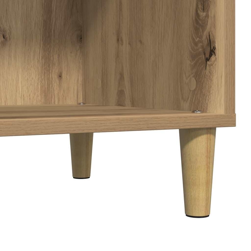Mobile per dischi in legno ingegneria rovere Artisan 84,5 x 38 x 89 cm, mobile per giradischi, supporto per dischi in vinile, scaffale per CD elegante pratica moderna durevole robusta