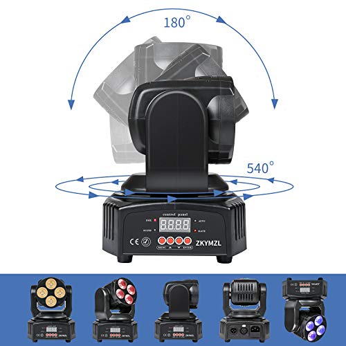 Zkymzl Rgbwa/Uv 6 In 1 Led Light Mini 50W Wash Rotating Light Moving Head Stage Effect Light With Dmx For Disco Ktv Club Party. #TOP1