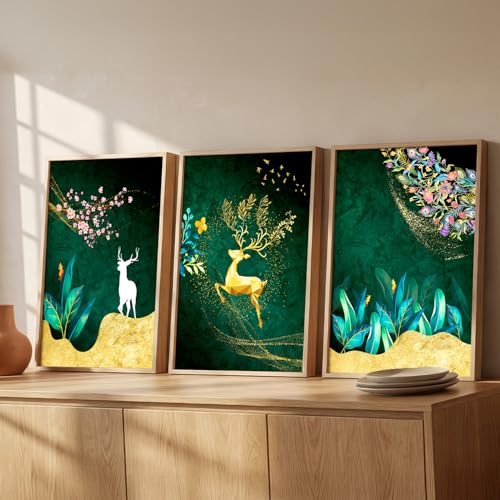 Image of kotart Modern Wall Art Framed Painting for Wall Decoration - Wall Paintings for Living Room, Bedroom - Set of 3 - D (Art 6, 10x13 inch)